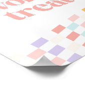 Groovy Girl's Geruite Retro Favorieten en traktati Poster (Hoek)