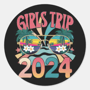 Groovy Girls Trip 2024 Weekend Zomer Strand  Ronde Sticker