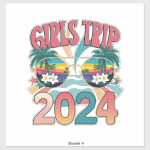Groovy Girls Trip 2024 Weekend Zomer Strand  Sticker