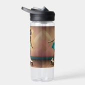 "Groovy Glide: Retro Rhythms op Schaats Wiel" Waterfles (Rechts)