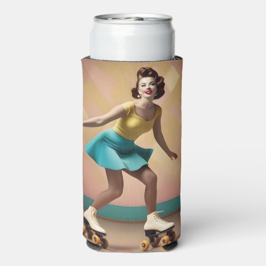 Groovy Glide: Retro ritmes op Schaatsen wielen (Seltzer Achterkant)