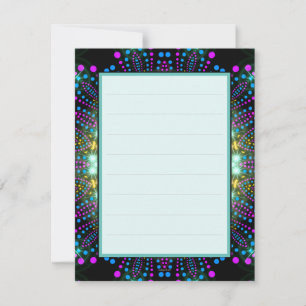 Groovy Glow Blacklight Bat Mitzvah Dank je V2 Bedankkaart