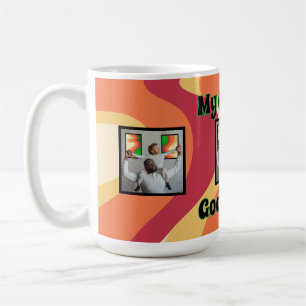 Groovy Godfather Retro Wavy Foto Mok