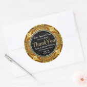 Groovy Gold liquide draden Hartelijk dank, Sticker (Envelop)