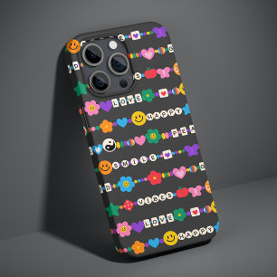 Groovy Good Vibes Liefde Glimlach Retro Kralen Case-Mate iPhone 14 Pro Max Hoesje