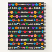 Groovy Good Vibes Love Smile Retro Beads Notitieboek (Achterkant)