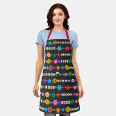 Groovy Good Vibes Love Smile Retro Beads Schort (Gedragen)