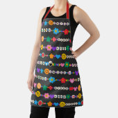 Groovy Good Vibes Love Smile Retro Beads Schort (Insitu)