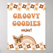 Groovy Goodies Retro Hippie Party Sign Poster (Voorkant)
