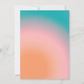 Groovy Gradient Blauwgroen Roze Oranje Abstract hu Kaart (Achterkant)