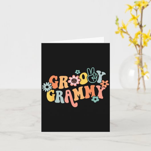 Groovy Grammy One Thankful Grammy Valentines Day M Kaart (Gele Bloem)