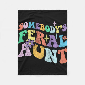 Groovy grappig iemands wilde tante op rug moeders fleece deken