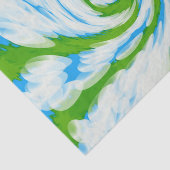 Groovy Green Blue Tie Dye Swirl Tissuepapier (Detail)