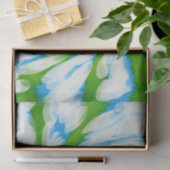 Groovy Green Blue Tie Dye Swirl Tissuepapier (Geschenk)