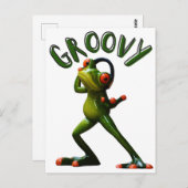 Groovy Green Frog Briefkaart (Voorkant / Achterkant)