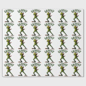 Groovy Green Frog Cadeaupapier (Vlak)