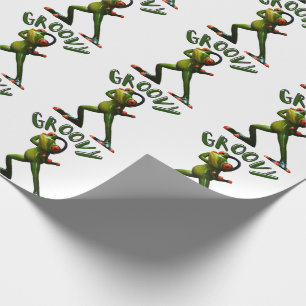 Groovy Green Frog Cadeaupapier