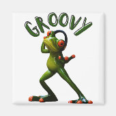 Groovy Green Frog Magneet (Voorkant)