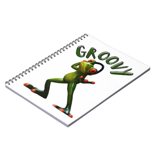 Groovy Green Frog Notitieboek (Linkerzijde)