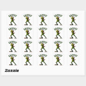 Groovy Green Frog Vierkante Sticker (Vel)