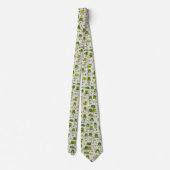 Groovy Green Frogs Hoppin Stick Frog Ribbit Stropdas (Achterkant)