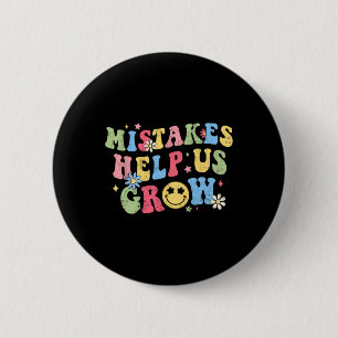 Groovy Groei Mentaliteit Positieve Retro Leraren B Ronde Button 5,7 Cm