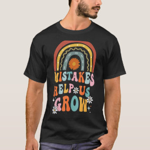 Groovy Groeimindset Positieve Retro Leraar Rug T-shirt