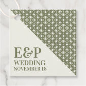 Groovy Groen Retro 70s Bruiloft Bedankjes Labels (Voorkant)