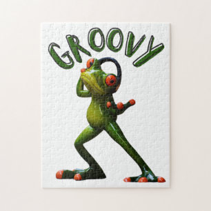 Groovy Groene Kikker Legpuzzel