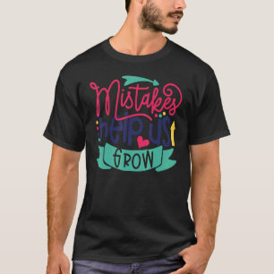 Groovy Growth Mindset Positieve Retro Teachers Ter T-shirt