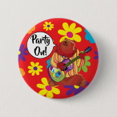 Groovy Guitar Beer Button (Voorkant)