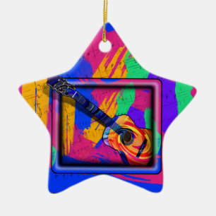 GROOVY GUITAR KERAMISCH ORNAMENT