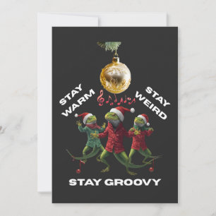 Groovy Hagedissen Feestdagenkaart