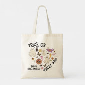 Groovy Halloween Boo Trick or treat Bag Ghost Fun Tote Bag (Achterkant)