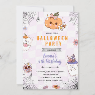 Groovy halloween-feest uitnodiging