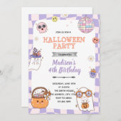 Groovy halloween-feest uitnodiging (Voorkant / Achterkant)