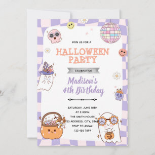 Groovy halloween-feest uitnodiging