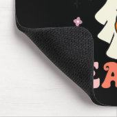 Groovy Halloween Ghost Holding Pompoen Spooky Zeee Muismat (Hoek)