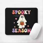 Groovy Halloween Ghost Holding Pompoen Spooky Zeee Muismat (Met muis)