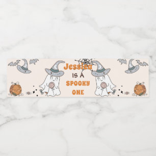 Groovy Halloween Leuk Spooky Verjaardagsfeestje Waterfles Etiket