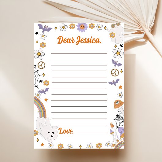 Groovy Halloween Leuke Ghost Time Capsule Note Mes Bedankkaart