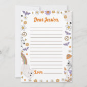 Groovy Halloween Leuke Ghost Time Capsule Note Mes Bedankkaart (Voorkant)