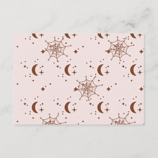 Groovy Halloween Little Boo Baby Raffle Diapper Informatiekaartje (Achterkant)