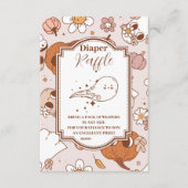 Groovy Halloween Little Boo Baby Raffle Diapper Informatiekaartje (Voorkant)