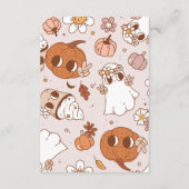 Groovy Halloween Little Boo Baby Raffle Diapper Informatiekaartje (Achterkant)