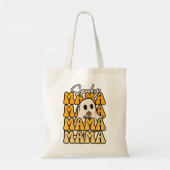 Groovy Halloween Mama spook bloem grappige hallowe Tote Bag (Achterkant)