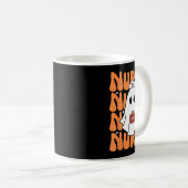 Groovy Halloween Nurse Ghost Funny Nursing Kostuum Koffiemok (Voorkant rechts)