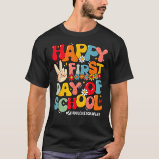 Groovy Happy eerste dag van de school Bewaarder T-shirt