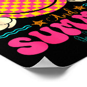 Groovy Happy Face Summer Vibes Got My Mind On Summ Poster (Hoek)