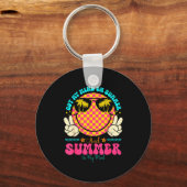 Groovy Happy Face Summer Vibes Got My Mind On Summ Sleutelhanger (Voorkant)